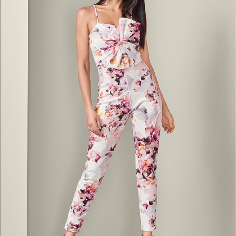 Venus bow-detail jumpsuit